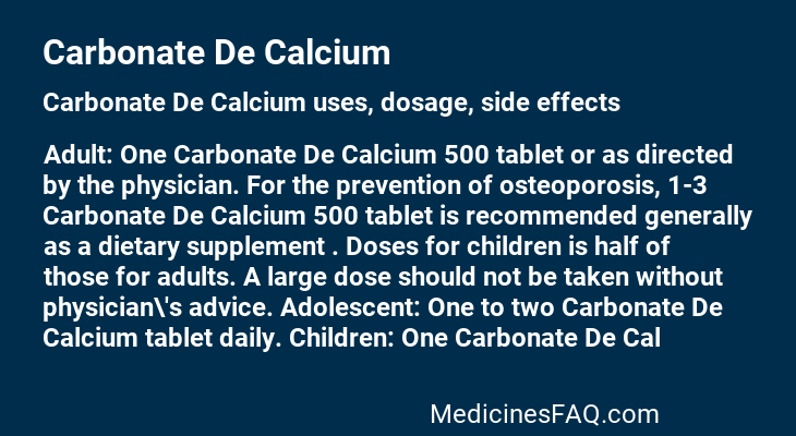 Carbonate De Calcium