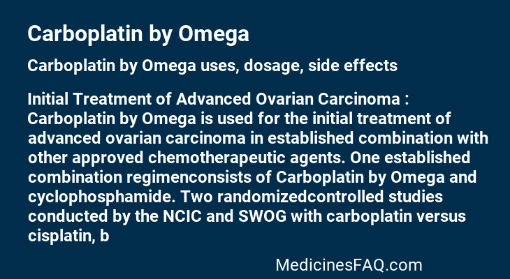 Carboplatin by Omega