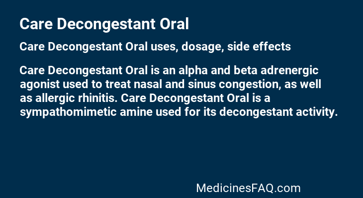 Care Decongestant Oral