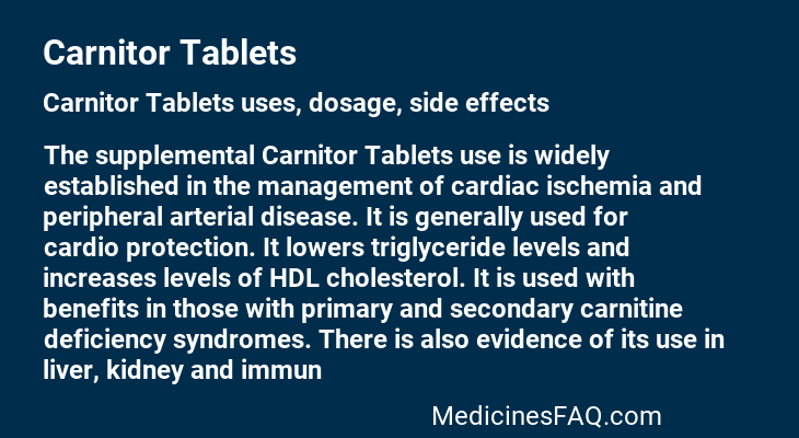 Carnitor Tablets