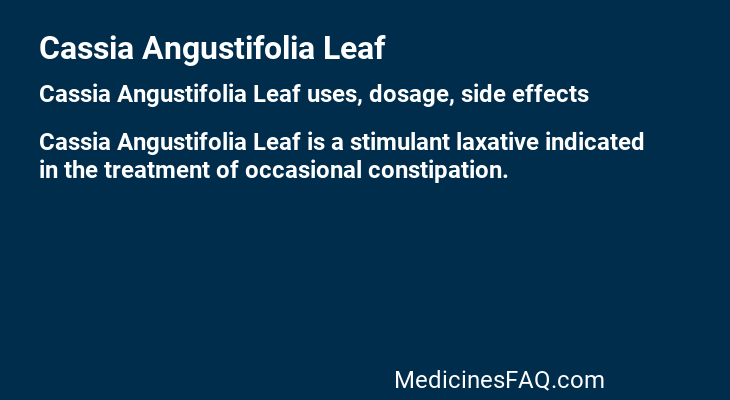 Cassia Angustifolia Leaf