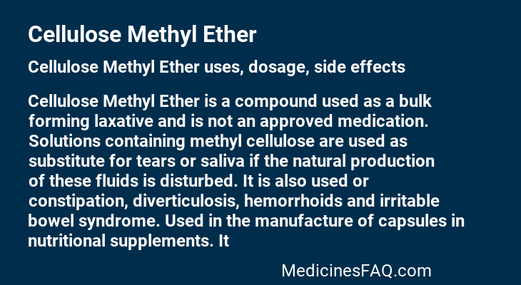 Cellulose Methyl Ether