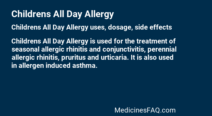 Childrens All Day Allergy