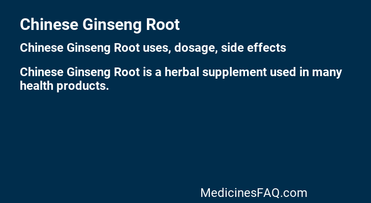 Chinese Ginseng Root