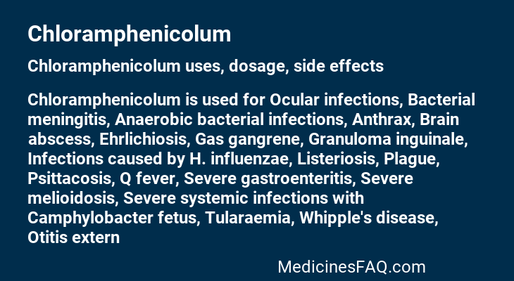 Chloramphenicolum
