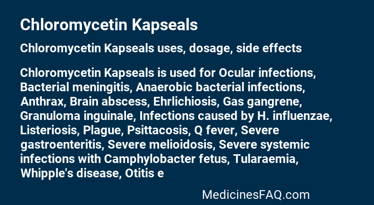 Chloromycetin Kapseals