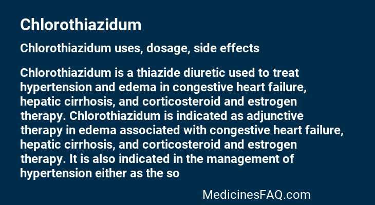Chlorothiazidum