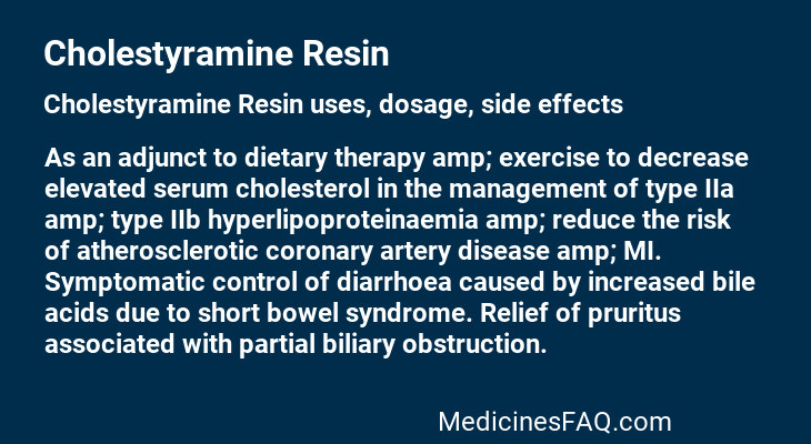 Cholestyramine Resin