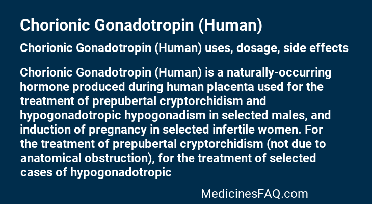 Chorionic Gonadotropin (Human)