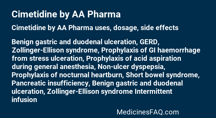 Cimetidine by AA Pharma