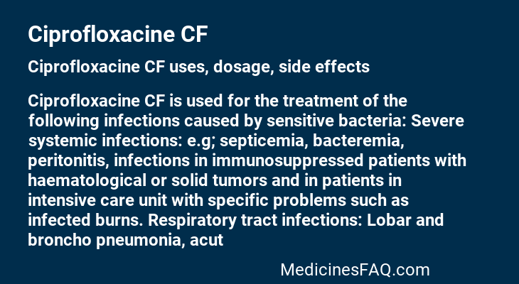 Ciprofloxacine CF