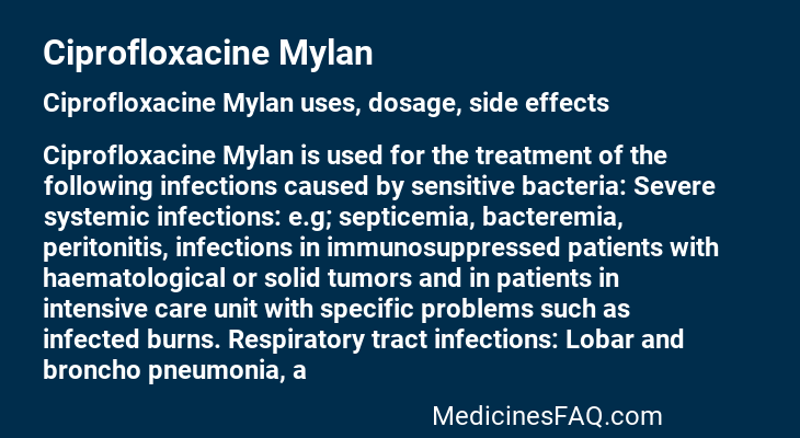 Ciprofloxacine Mylan