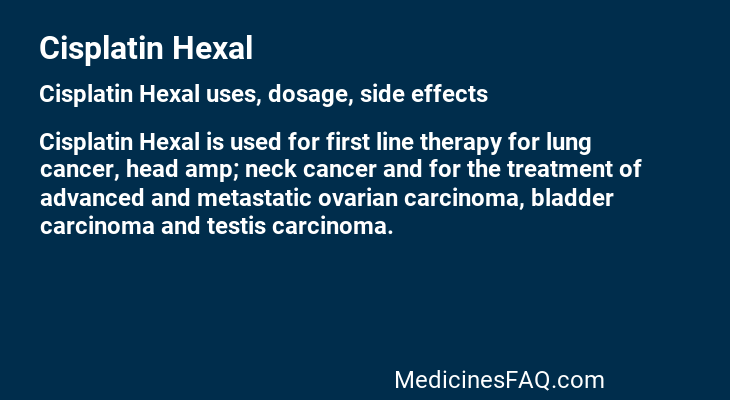 Cisplatin Hexal