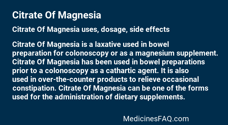 Citrate Of Magnesia