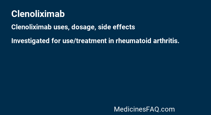 Clenoliximab Clenoliximab