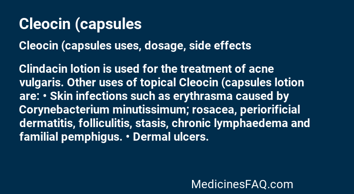 Cleocin (capsules