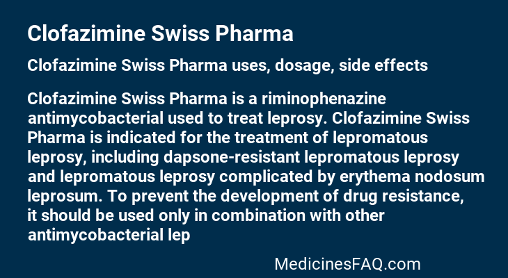 Clofazimine Swiss Pharma