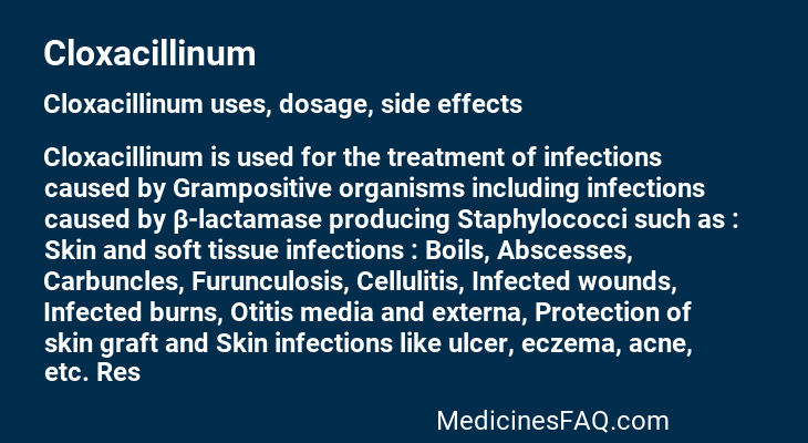 Cloxacillinum