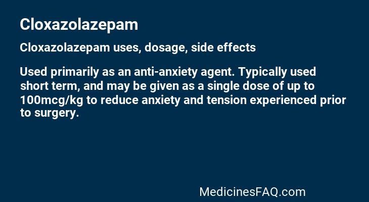 Cloxazolazepam