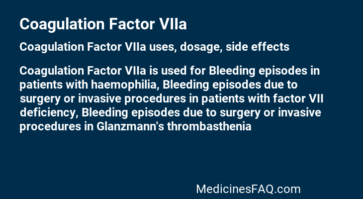 Coagulation Factor VIIa