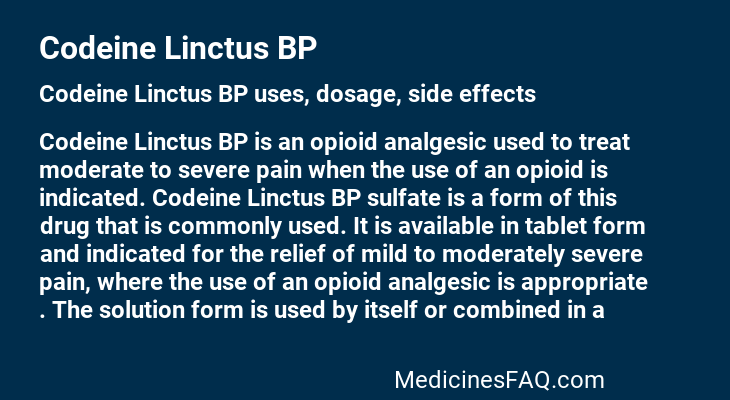 Codeine Linctus BP