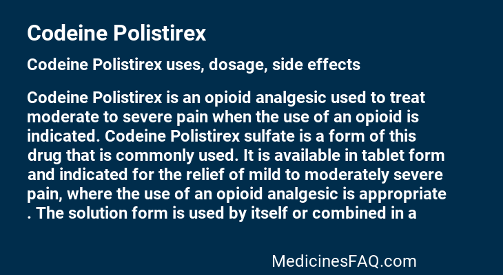 Codeine Polistirex