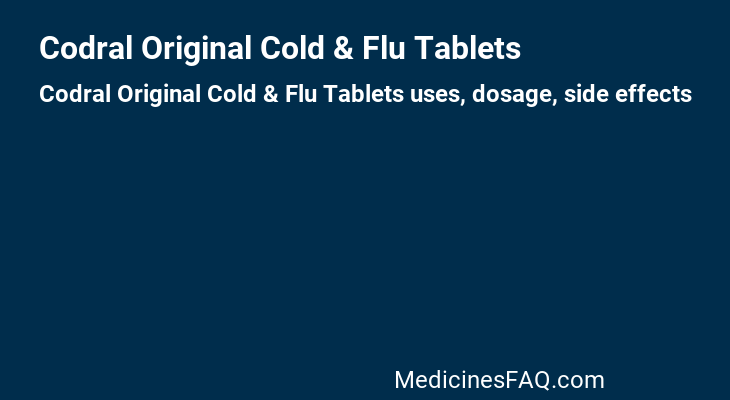 Codral Original Cold & Flu Tablets