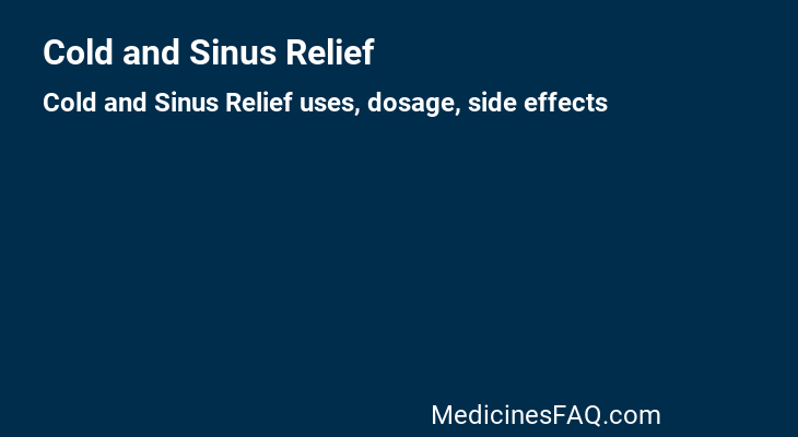 Cold and Sinus Relief
