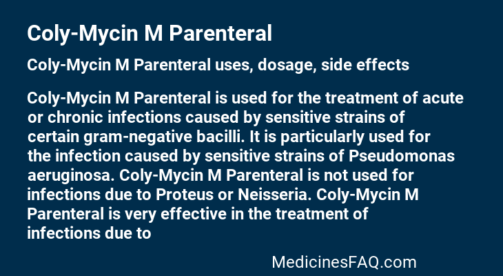 Coly-Mycin M Parenteral