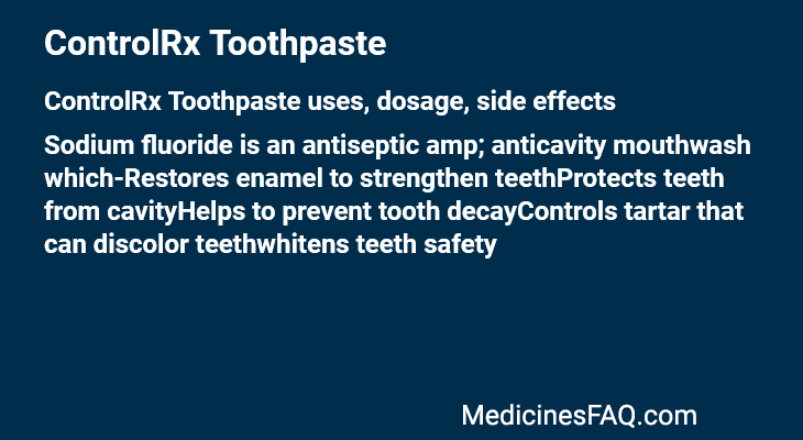 ControlRx Toothpaste