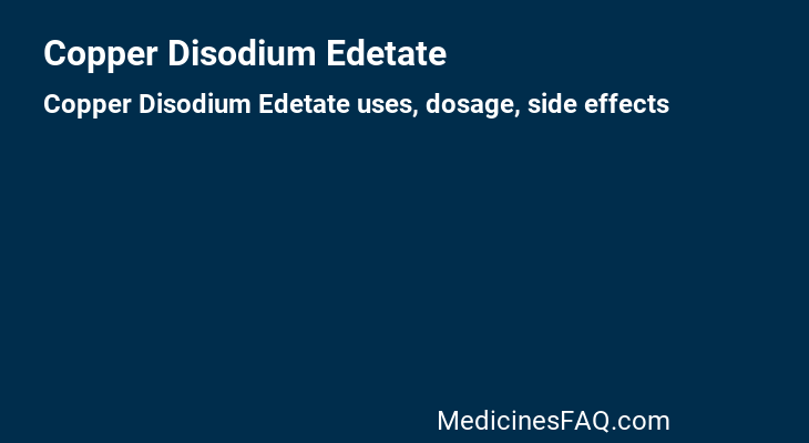 Copper Disodium Edetate