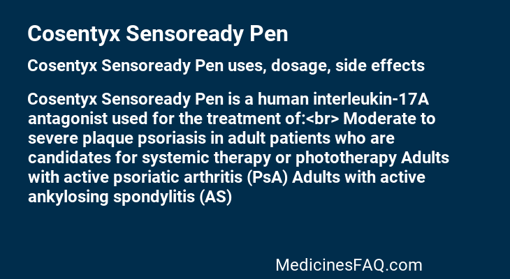 Cosentyx Sensoready Pen