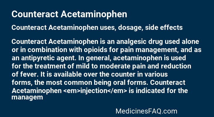 Counteract Acetaminophen