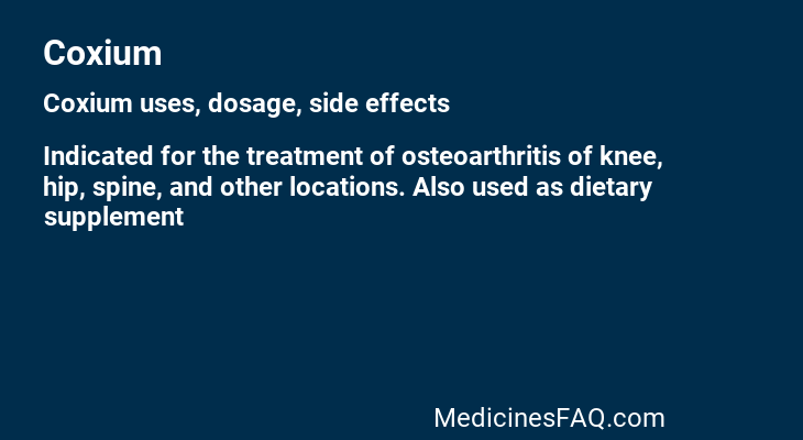 Coxium: Uses, Dosage, Side Effects, Food Interaction & FAQ