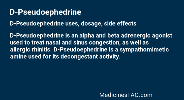 D-Pseudoephedrine