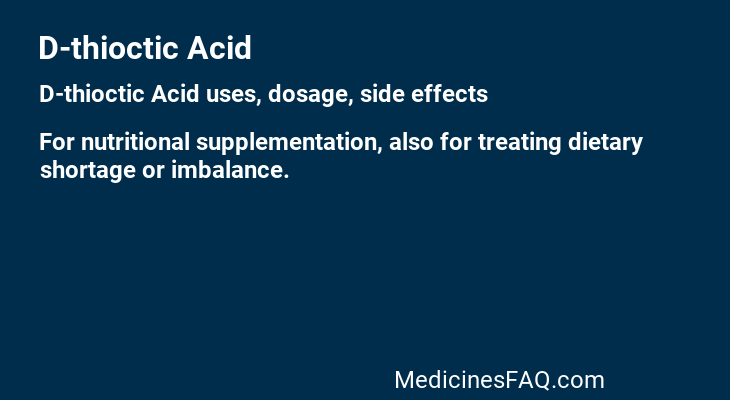 D-thioctic Acid