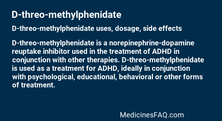 D-threo-methylphenidate