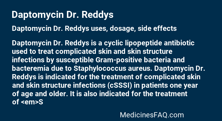 Daptomycin Dr. Reddys