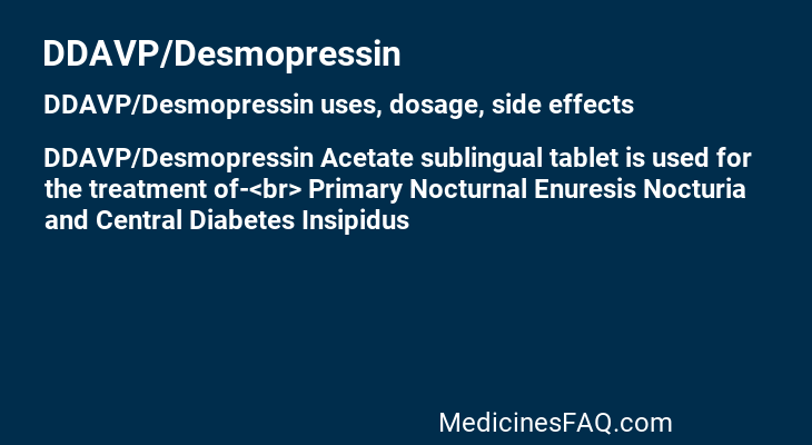 DDAVP/Desmopressin