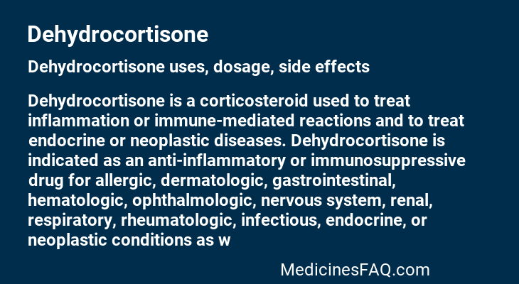 Dehydrocortisone