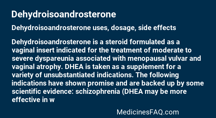 Dehydroisoandrosterone