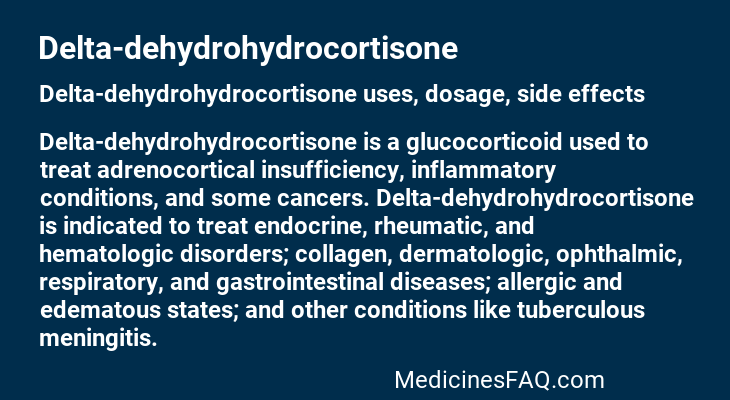 Delta-dehydrohydrocortisone