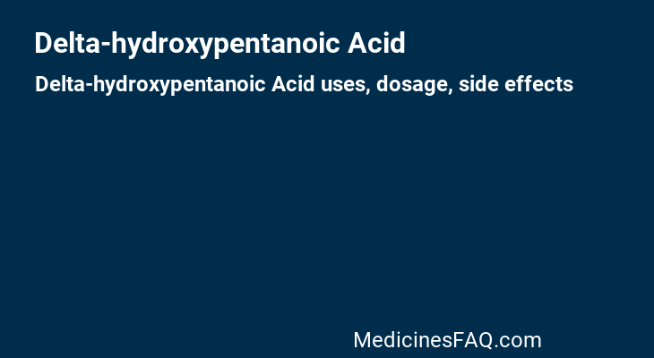 Delta-hydroxypentanoic Acid