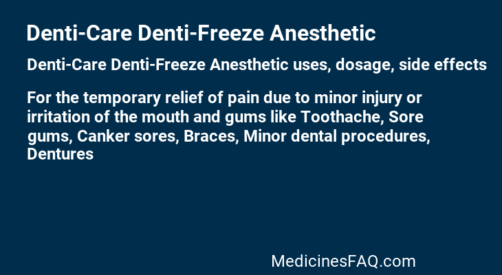 Denti-Care Denti-Freeze Anesthetic