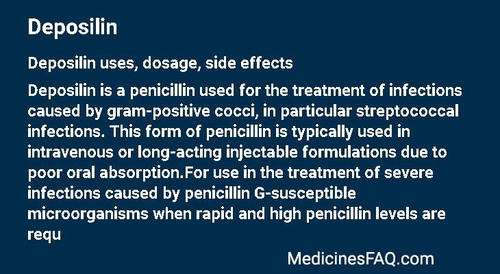 Deposilin: Uses, Dosage, Side Effects, Food Interaction & FAQ