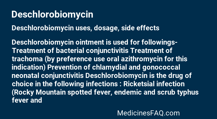 Deschlorobiomycin