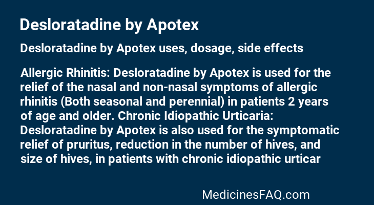 Desloratadine by Apotex