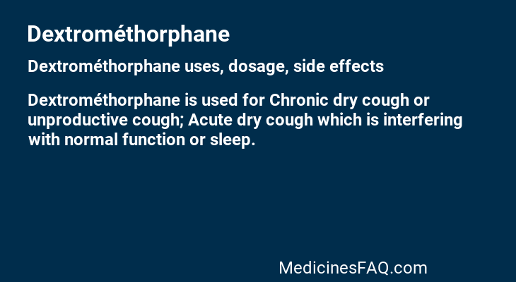 Dextrométhorphane