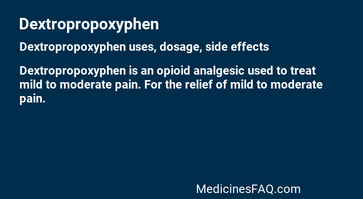 Dextropropoxyphen