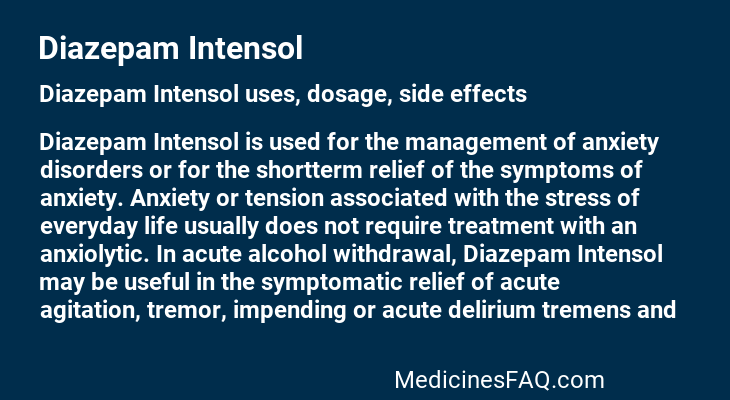Diazepam Intensol